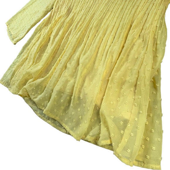 Valerie Stevens size Xl yellow bell sleeve vneck lined empire line boho top EUC - Picture 4 of 11